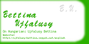 bettina ujfalusy business card